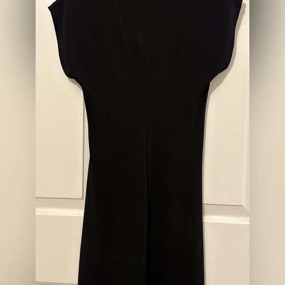London Times Short Sleeve Black Sheath Knotted Bodice Dress Size 4 - Picture 6 of 7